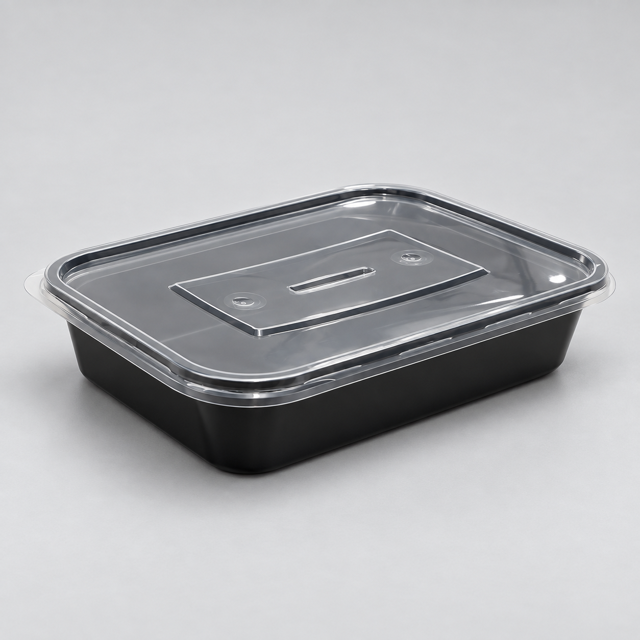 RECTANGULAR BLACK MICROWABLE CONTAINER WITH LID - Image 2