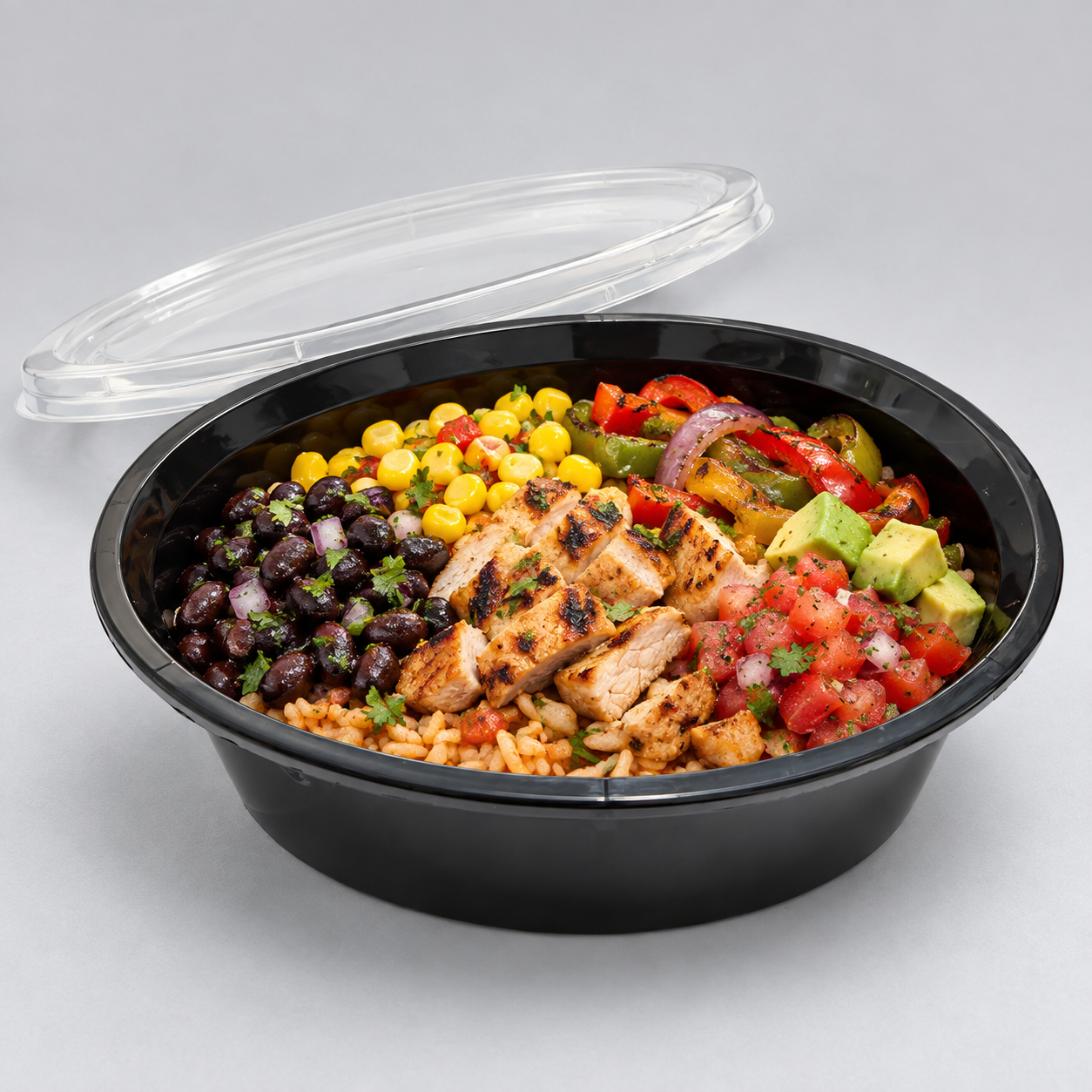 RECTANGULAR BLACK MICROWABLE CONTAINER WITH LID - Image 11