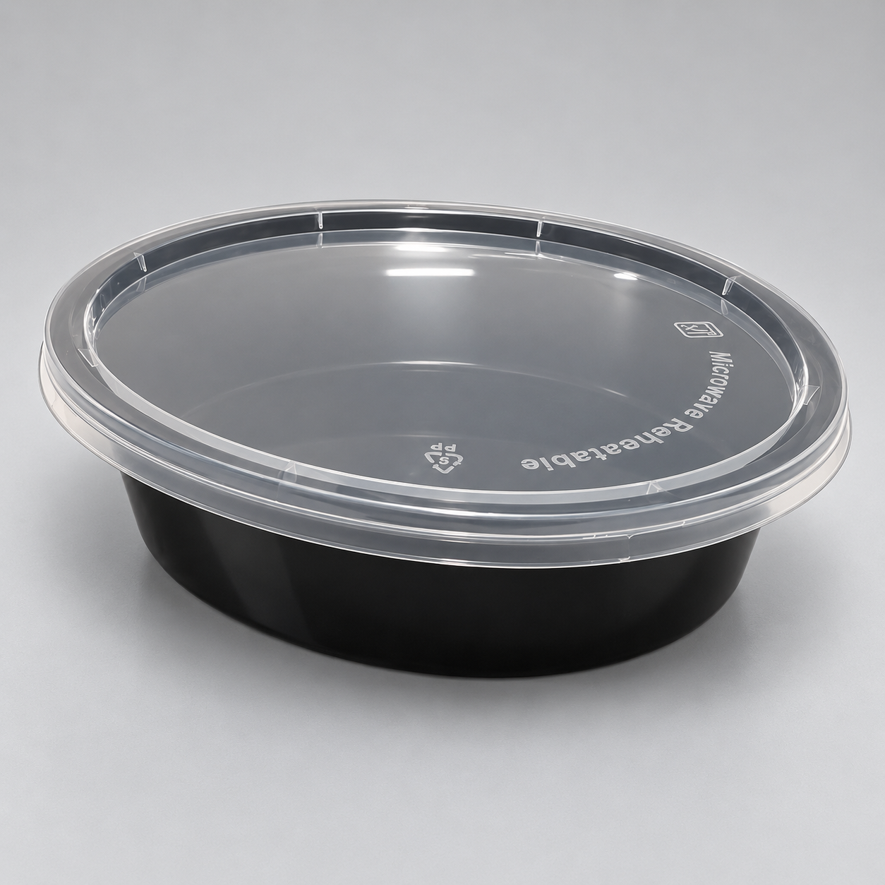 RECTANGULAR BLACK MICROWABLE CONTAINER WITH LID - Image 12