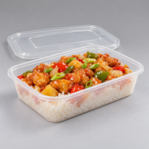 Satco Rectangular Clear Microwave Container With Lid