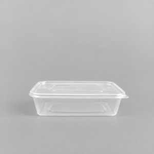 Heavy Duty Rectangular Clear Microwave Container With Lid