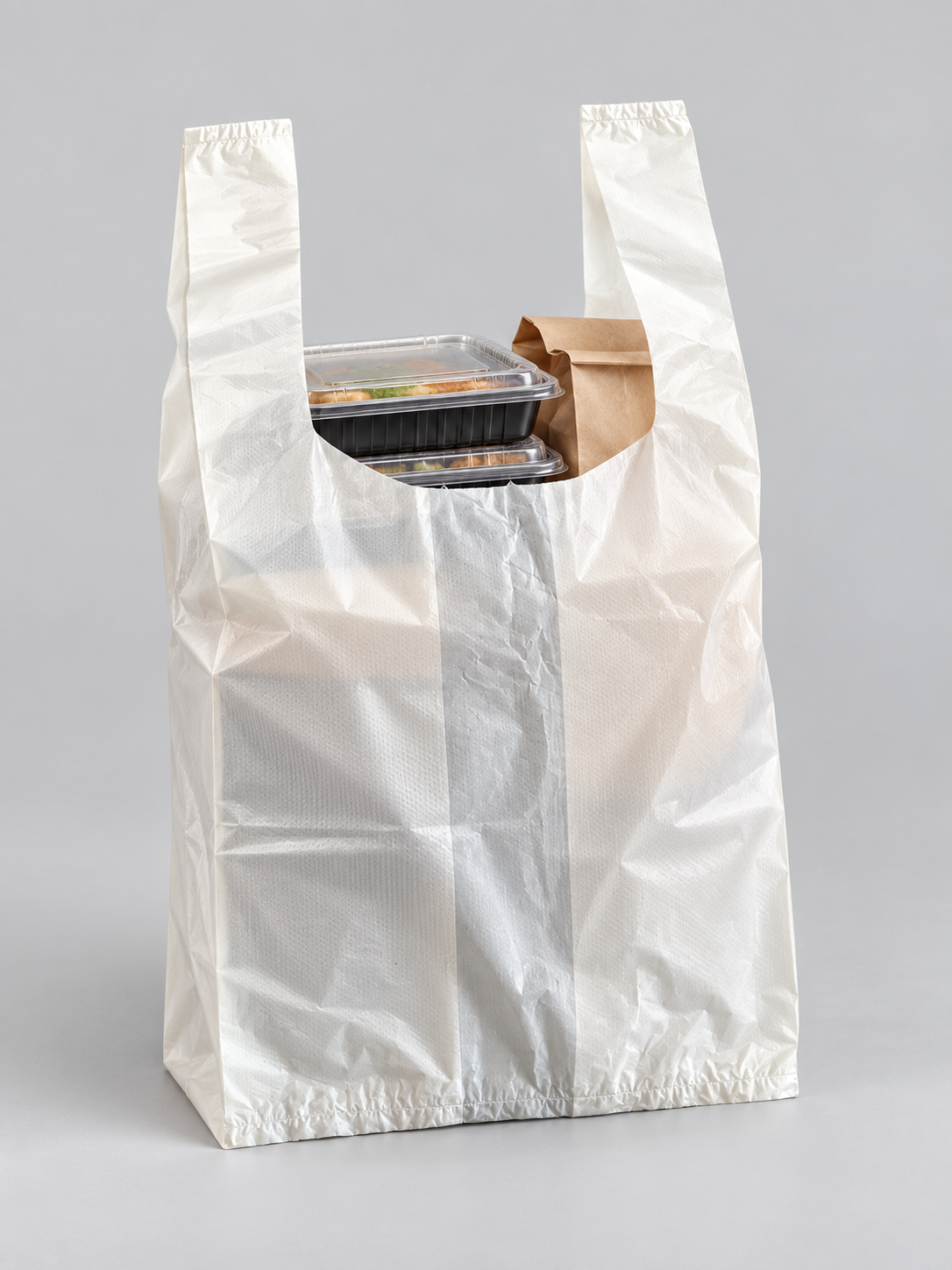 PLASTIC WHITE VEST CARRIERE BAG