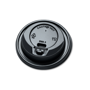 Black Plastic Lid For Tea Cup