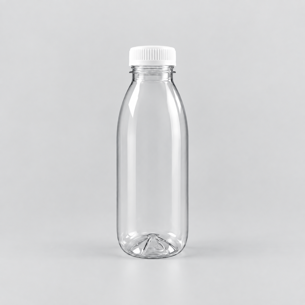 Clear Round Juice Bottle With Lid - Image 2