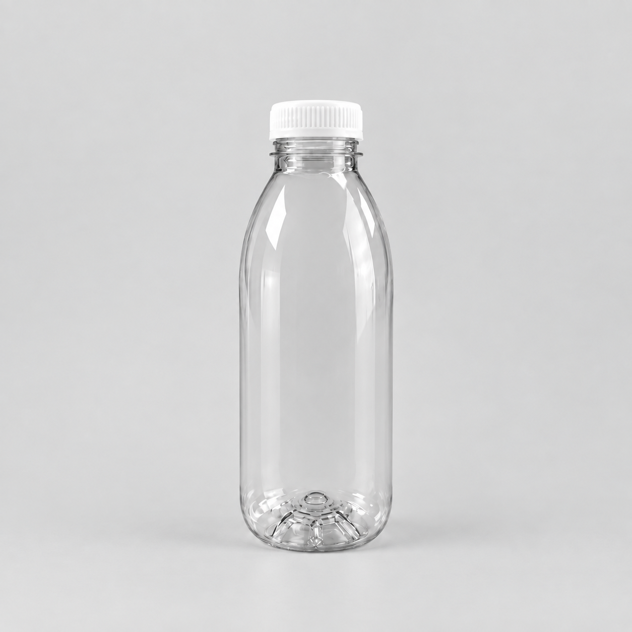 Clear Round Juice Bottle With Lid - Image 3