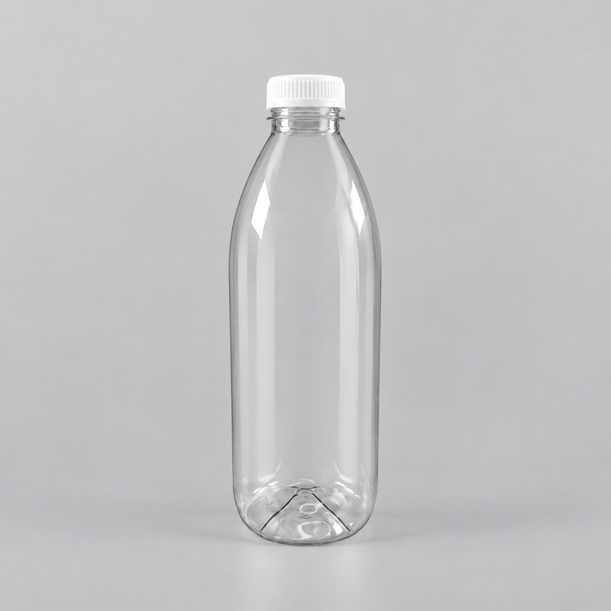 Clear Round Juice Bottle With Lid - Image 4