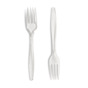 CLEAR HEAVY DUTY REUSEABLE PLASTIC FORK