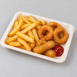 BAGASSE MEDIUM RECTANGULAR CHIP TRAY