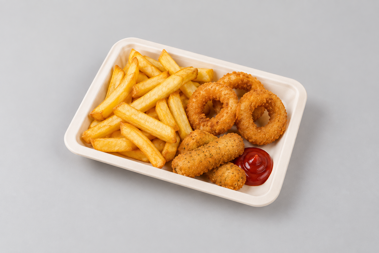 BAGASSE MEDIUM RECTANGULAR CHIP TRAY