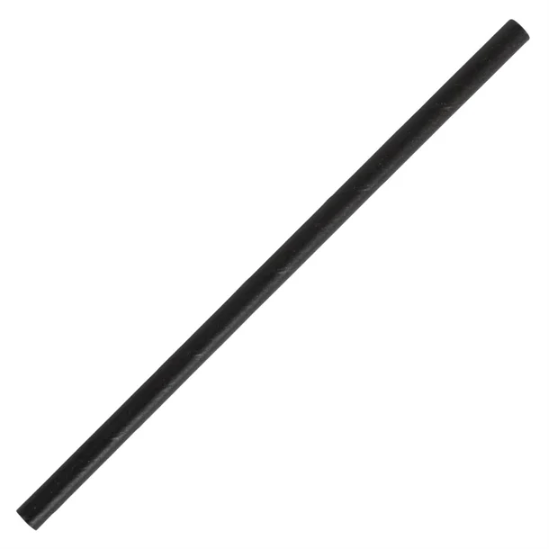 BLACK 6X200MM PAPER JUICE STRAW - Image 2