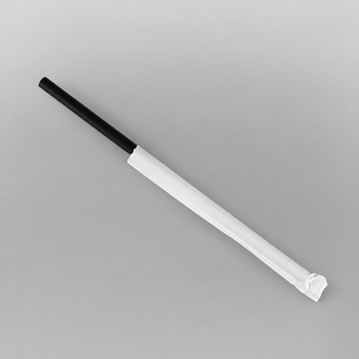 BLACK JUMBO INDIVIDUAL WRAPPED STRAW 8X200MM