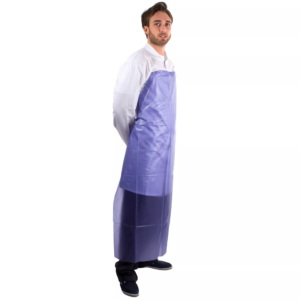BLUE DISPOSABLE PVC APRON FOR WASHING PURPOSE