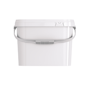 12.5L RECTANGULAR PLASTIC FOOD STORAGE BUCKETS WITH LID