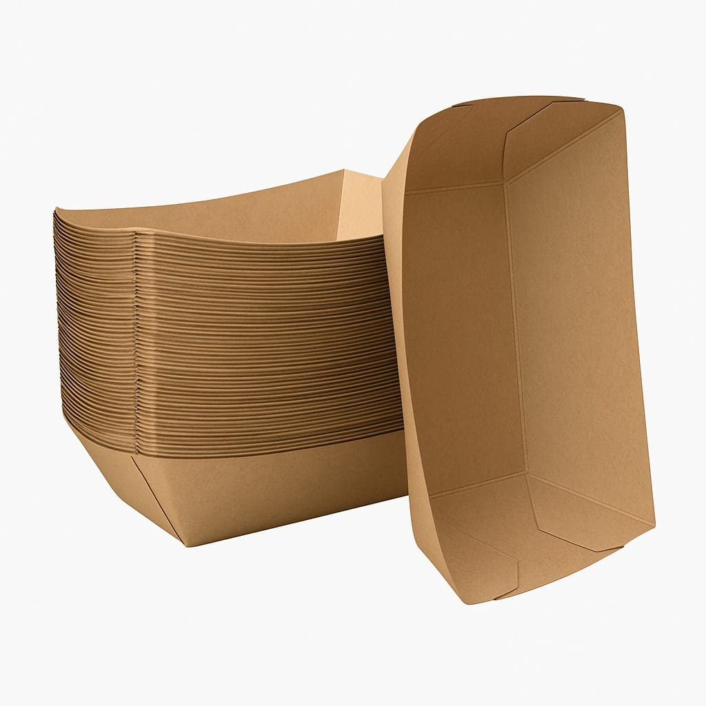 BROWN KRAFT FOOD TRAY SMALL - Image 2