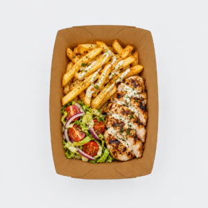BROWN KRAFT FOOD  TRAY SMALL