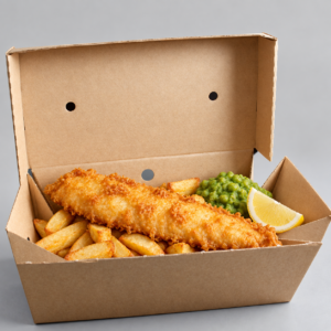 LARFE COROGUTED BURGER BOX