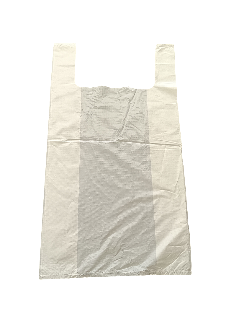 PLASTIC WHITE VEST CARRIERE BAG - Image 4