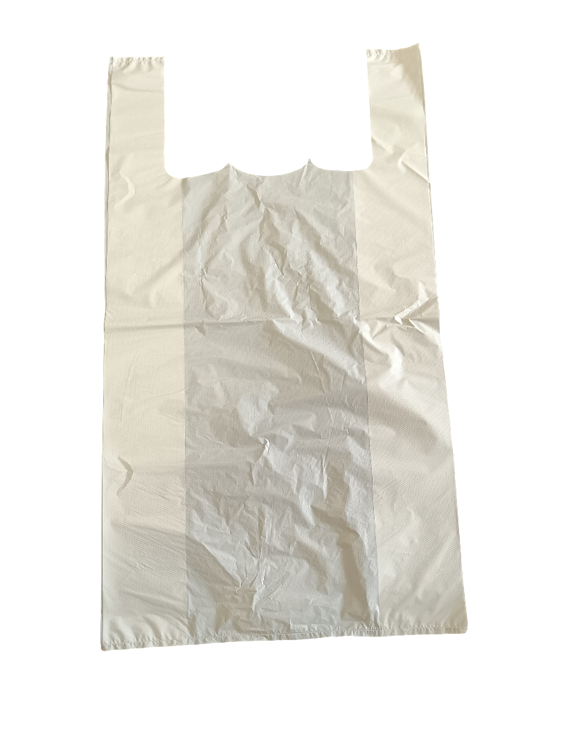 PLASTIC WHITE VEST CARRIERE BAG - Image 5