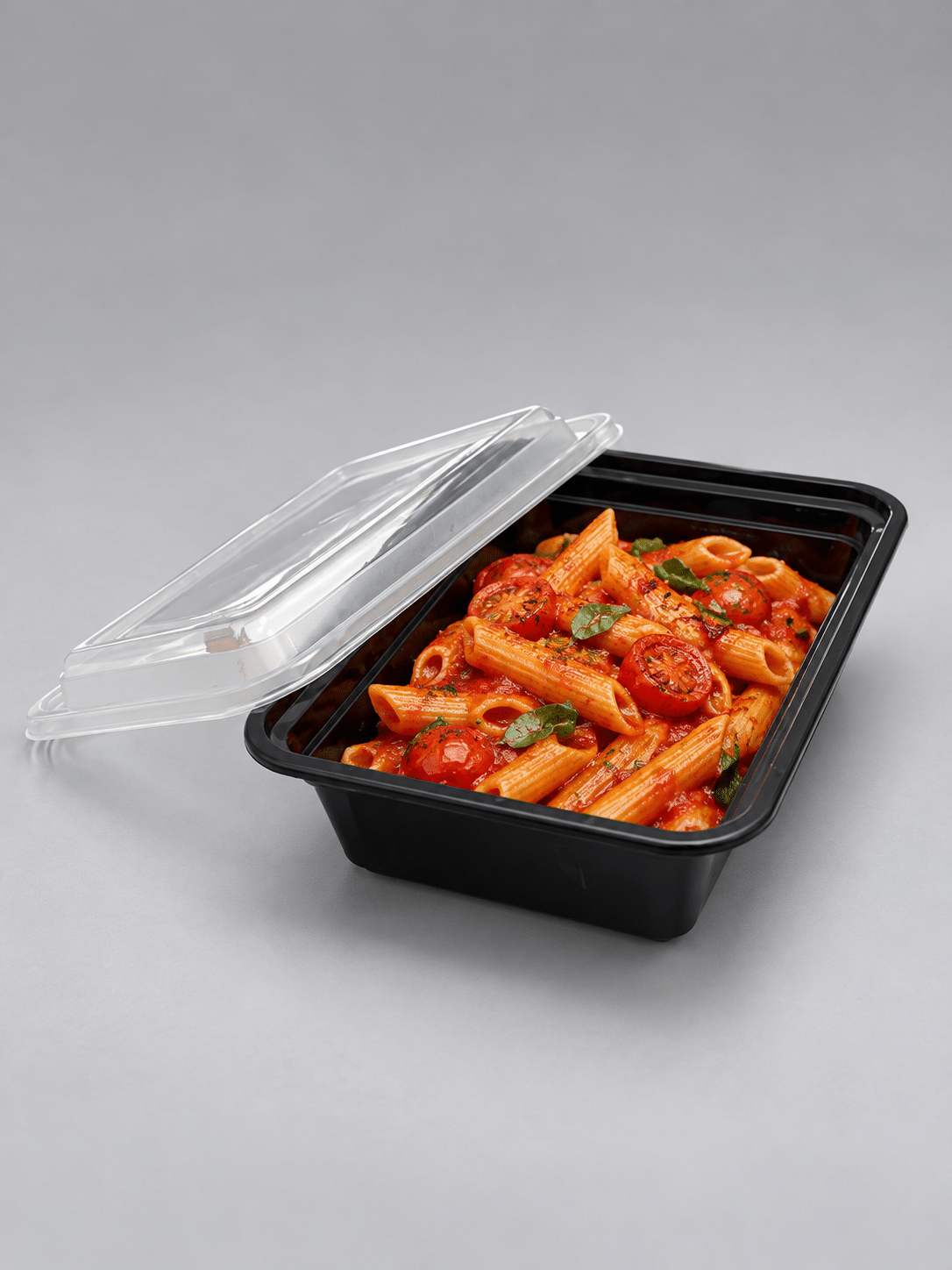 Heavy Duty M/W Rectangular Cont. With Black Lid & Claer Lid - Image 3
