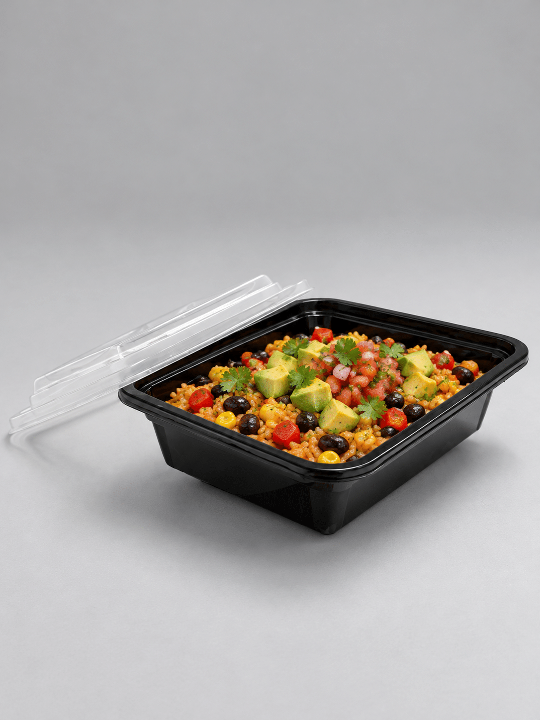 Heavy Duty M/W Rectangular Cont. With Black Lid & Claer Lid - Image 6