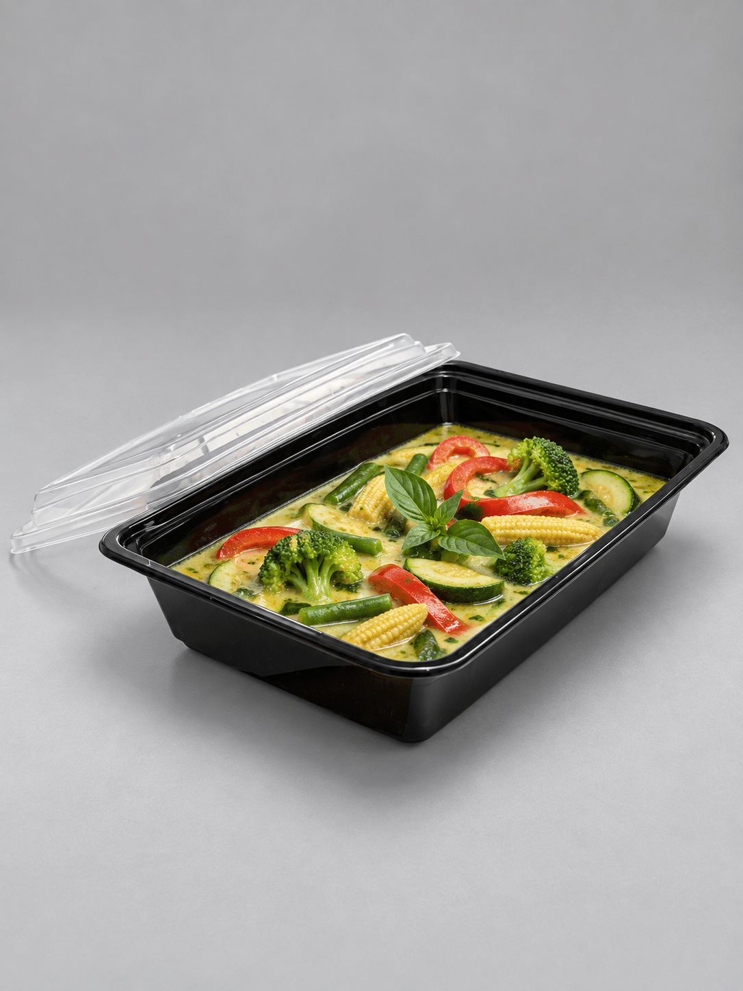 Heavy Duty M/W Rectangular Cont. With Black Lid & Claer Lid - Image 9