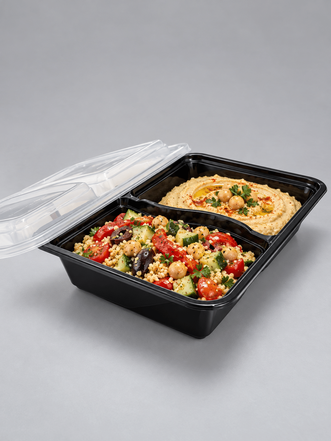 Heavy Duty M/W Rectangular Cont. With Black Lid & Claer Lid - Image 10