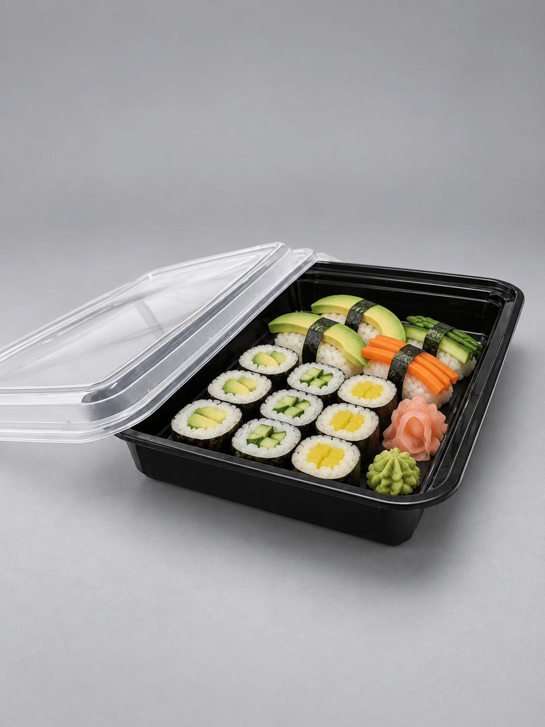 Heavy Duty M/W Rectangular Cont. With Black Lid & Claer Lid - Image 11