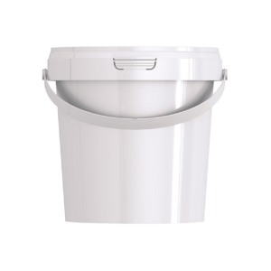 1.2 Litre Plastic food safe bucket, with handle and lid
